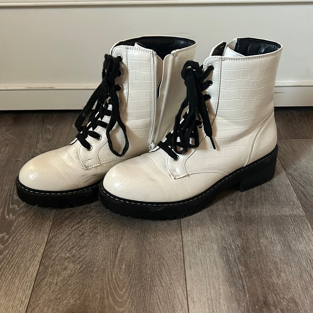 Black and White Boots